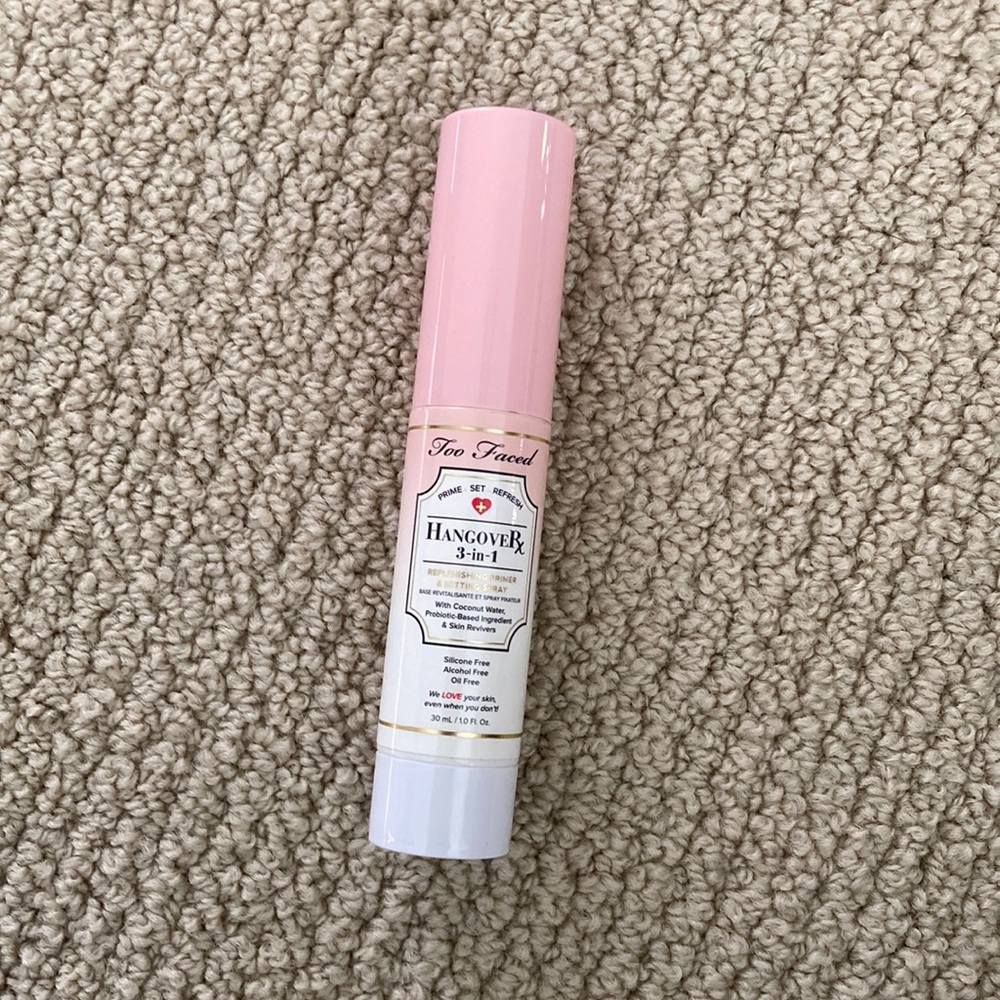 NEW Too Faced Hangover 3-in-1 Primer & Setting Spray 1.0 fl oz NWOB